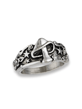 Vintage Pilz Stern Relief Ring